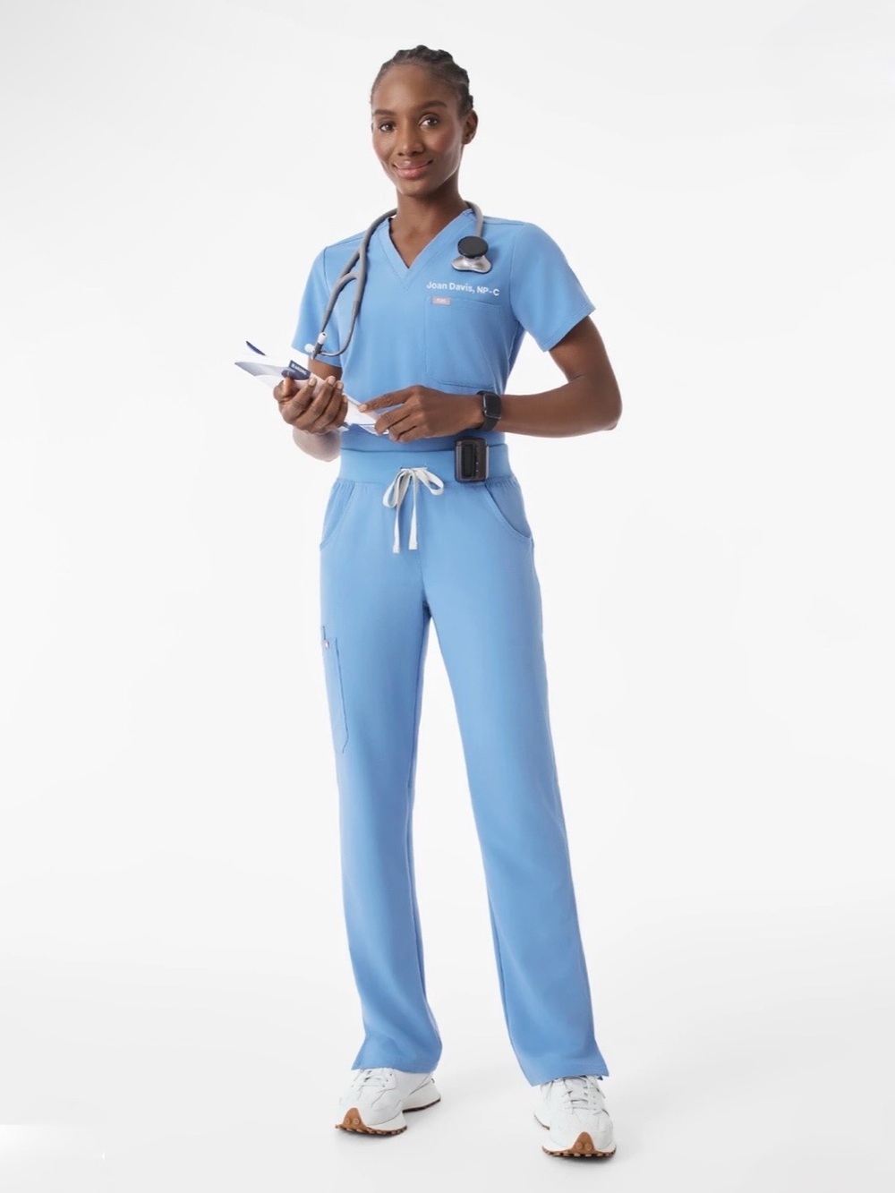 FIGS Ceil Blue Kade Scrub Pants and Catarina Scrub Top
